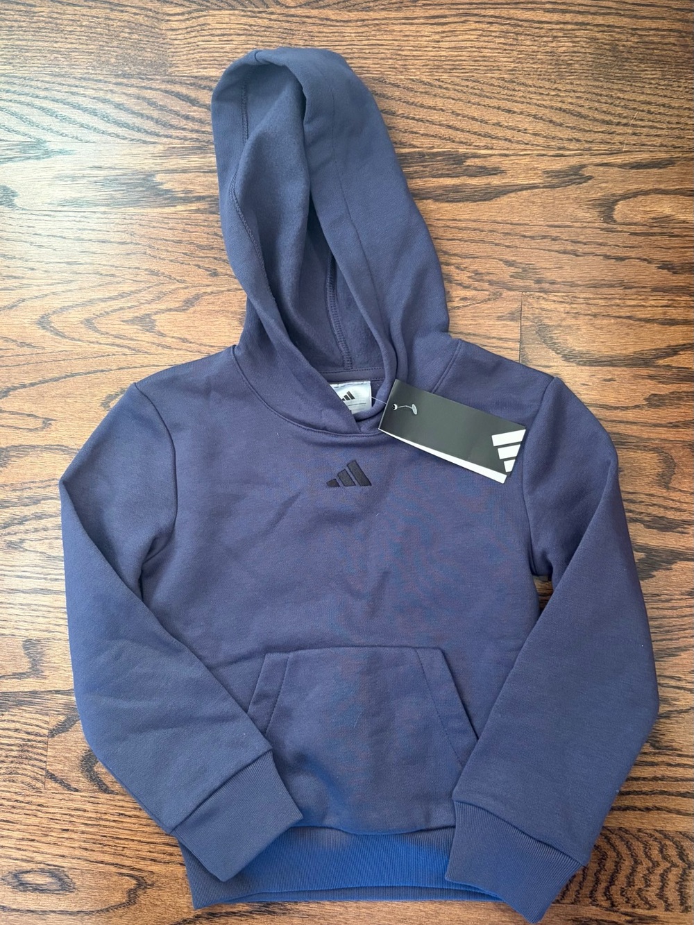 adidas Navy Blue Kids Hooded Pullover